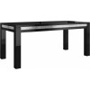 Table à manger 160cm noire laquée garnie de cristaux WAREMME