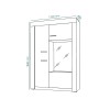 Vitrine murale 2 portes pas cher ,Vitrine 4 portes design ,Meuble vitrine discount ,Vitrine 1 porte chic