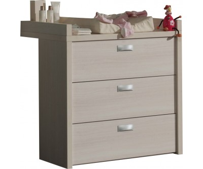 Commode à langer contemporaine coloris bouleau clair MELBY