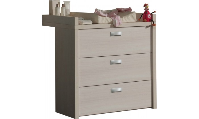 Commode à langer contemporaine coloris bouleau clair MELBY