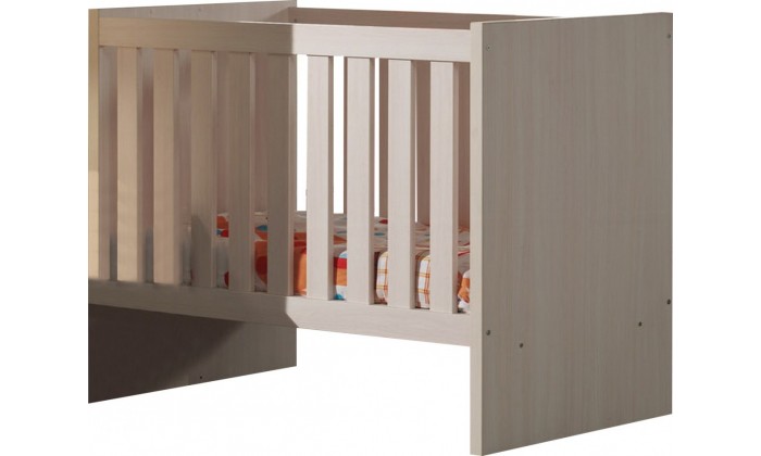Lit bébé évolutif contemporain coloris bouleau clair MELBY PAS CHER