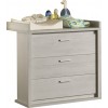 Commode à langer 3 tiroirs contemporaine coloris gris NOE