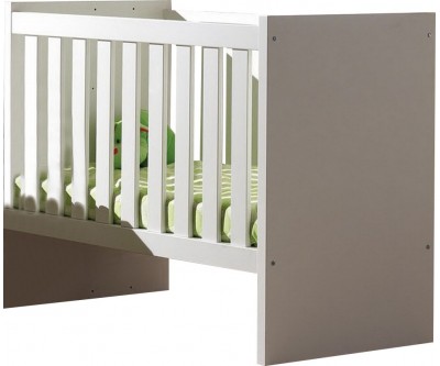 Lit bébé évolutif contemporain blanc JORDANA