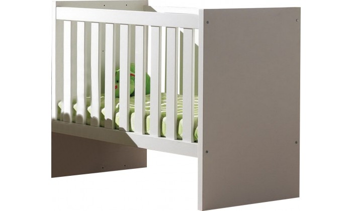 Lit bébé évolutif contemporain blanc JORDANA