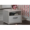 Lit bébé évolutif contemporain coloris chêne beige/blanc Yello
