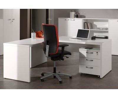 Bureau d'angle contemporain blanc Octavia-140