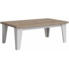 Table basse contemporaine chêne/blanc veiné mat Melanie