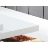 Table basse carrée en MDF avec 3 plateaux pivotants coloris blanc laqué STAR