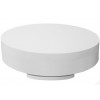 Table basse design 110 cm ronde blanc laqué laquée BELIUS