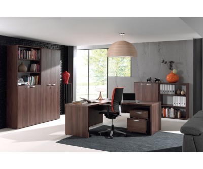 Ensemble de bureau contemporain coloris noyer ROSANA-140