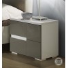 Chevet design 2 tiroir blanc et gris qualité italienne DAMA