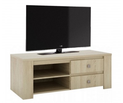 Meuble TV 120 cm contemporain chêne clair MIRAGE