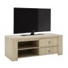 Meuble TV 120 cm contemporain chêne clair MIRAGE