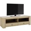 Meuble TV 120 cm contemporain chêne clair MIRAGE