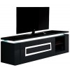 Meuble TV blanc laqué design lumineux DORIA