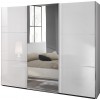 Armoire à coulissantes design 225cm blanc laqué qualité italien SEVILLA