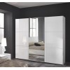 Armoire à coulissantes design 225cm blanc laqué qualité italien SEVILLA