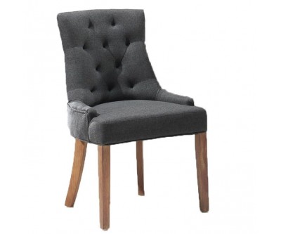 Chaise capitonnée design en tissu DIALMA