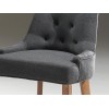 Chaise capitonnée design en tissu DIALMA