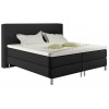 Sommier tapissier- boxspring fixe literie 140 x 200 cm moderne en eco cuir noir FLORENCE