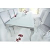 Table à manger baroque moderne 200cm argent blanc