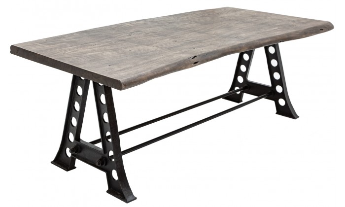 Table à manger Mammut Industrial 220cm gris acacia