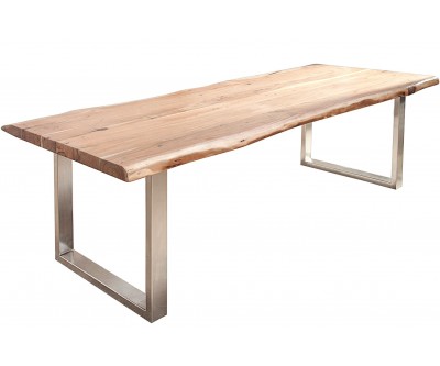 Table à manger Mammut 200cm acacia 60mm glisseurs