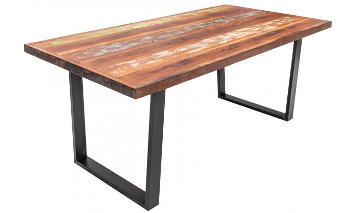 Table à manger Jakarta 180cm bois recyclé coloré