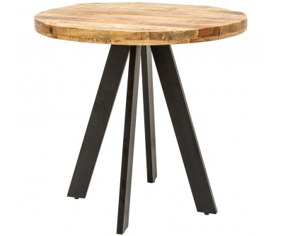 Table à manger Iron Craft 80cm ronde mangue naturelle