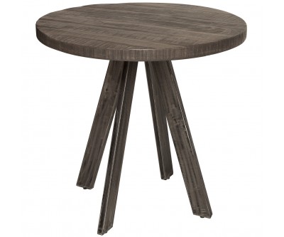 Table à manger Iron Craft 80cm ronde gris mangue