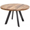 Table à manger Iron Craft 120cm ronde mangue naturelle