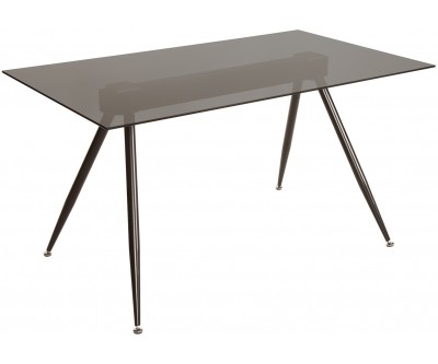 Table à manger Fantome vitre 140cm gris