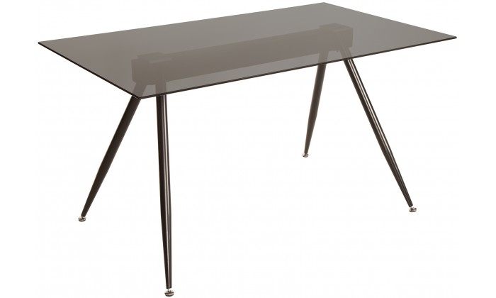 Table à manger Fantome vitre 140cm gris