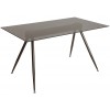 Table à manger Fantome vitre 140cm gris