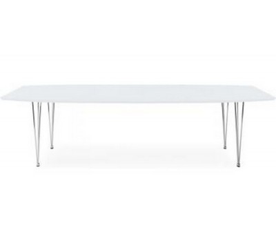 Table à manger Continental 170-270cm blanc brillant