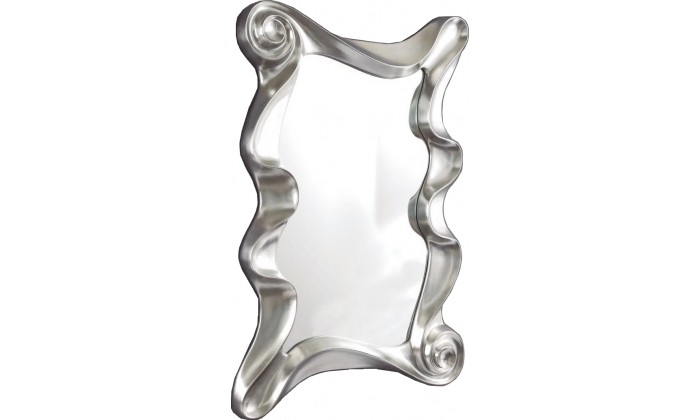 Miroir rectangulaire cadre vague 160cm Wavy argent