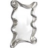 Miroir rectangulaire cadre vague 160cm Wavy argent