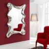 Miroir rectangulaire cadre vague 160cm Wavy argent