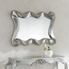 Miroir rectangulaire cadre vague 160cm Wavy argent