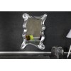 Miroir rectangulaire cadre vague 160cm Wavy argent