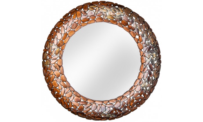 Miroir Stone Mosaic 82cm cuivre
