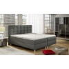 Sommier tapissier- boxspring fixe literie 160 x 200 cm moderne en tissu gris PARMENI