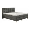 Sommier tapissier- boxspring fixe literie 160 x 200 cm moderne en tissu gris PARMENI