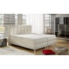 Sommier tapissier- boxspring fixe literie 160 x 200 cm moderne en tissu beige PARMENI