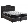 Lit boxspring completé avec grande coffre rangement coloris noir TAMPALUX