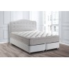 Lit boxspring completé avec grande coffre rangement coloris blanc TAMPALUX