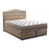 Lit boxspring completé avec grande coffre rangement coloris noir TAMPALUX