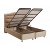 Lit boxspring completé avec grande coffre rangement coloris noir TAMPALUX