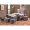 Lit box literie boxspring avec rangement complete SEVERINO