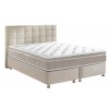 Lit box literie boxspring avec rangement complete en tissu beige RITIME